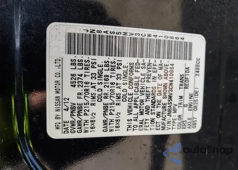 2012 Nissan Rogue S z USA, uszkodzony, nr VIN JN8AS5MV3CW410864